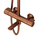 Душевая система Am.Pm X-Joy F0785A544 220 мм, с термостатом, розовое золото матовый