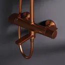 Душевая система Am.Pm X-Joy F0785A544 220 мм, с термостатом, розовое золото матовый