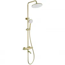 Душевая система Wonzon & Woghand Capsule WW-B3031-A3-BG 230 мм, с термостатом, золотой матовый