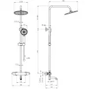 Душевая система Wonzon & Woghand Capsule WW-B3031-A3-BG 230 мм, с термостатом, золотой матовый