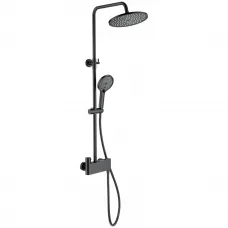 Душевая система Wonzon & Woghand Muse Corno WW-B3110-MB 255 мм, с термостатом, черный матовый