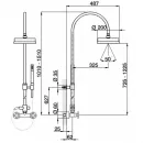 Душевая система 200 мм Cisal Barcelona Quad BQ00405121