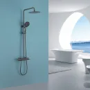 Душевая система Abber Emotion AF8816NGL 250 мм, со смесителем, никель