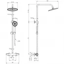 Душевая система Wonzon & Woghand Capsule WW-B3031-A-MB 230 мм, с термостатом, черный матовый