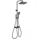 Душевая система Wonzon & Woghand Muse Corno WW-B3112-MB 300x200 мм, с термостатом, черный матовый