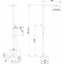 Душевая система Abber Wasserfall AF8616SPL 250 мм, со смесителем, сатин