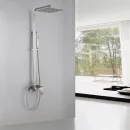 Душевая система Abber Wasserfall AF8616SPL 250 мм, со смесителем, сатин