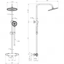 Душевая система Wonzon & Woghand Capsule WW-B3031-A-MW 230 мм, с термостатом, белый матовый