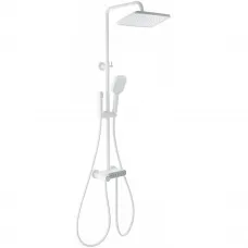 Душевая система Wonzon & Woghand Muse Corno WW-B3112-MW 300x200 мм, с термостатом, белый матовый