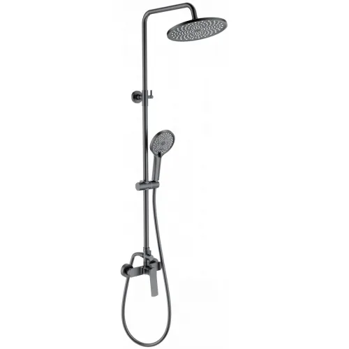 Душевая система Wonzon & Woghand WW-B3200-BGG 255 мм, со смесителем, темный графит матовый