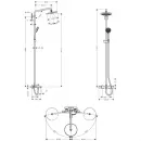 Душевая система с термостатом Hansgrohe Croma 220 Showerpipe 27223000