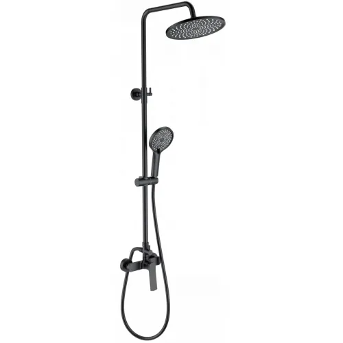 Душевая система Wonzon & Woghand WW-B3200-MB 255 мм, со смесителем, черный матовый