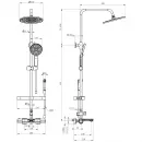 Душевая система Wonzon & Woghand Solid WW-C3011-A1-MB 255 мм, с термостатом, черный матовый