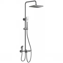 Душевая система Wonzon & Woghand WW-B3310-BGG 270x200 мм, с термостатом, темный графит матовый
