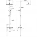 Душевая система Wonzon & Woghand WW-B3310-CR 270x200 мм, с термостатом, хром