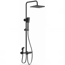 Душевая система Wonzon & Woghand WW-B3310-MB 270x200 мм, с термостатом, черный матовый