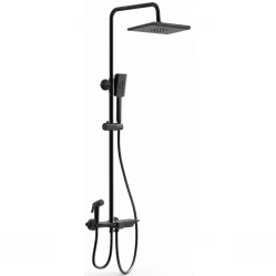 Душевая система Wonzon & Woghand WW-B3310-MB 270x200 мм, с термостатом, черный матовый