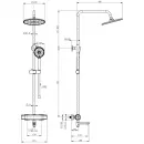 Душевая система Wonzon & Woghand Neo WW-B3035-A3-BG 230 мм, с термостатом, золотой матовый