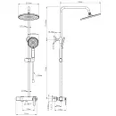 Душевая система Wonzon & Woghand WW-B3517-BG 255 мм, со смесителем, золотой матовый