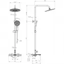 Душевая система Wonzon & Woghand Solid WW-C3011-A-MB 255 мм, с термостатом, черный матовый