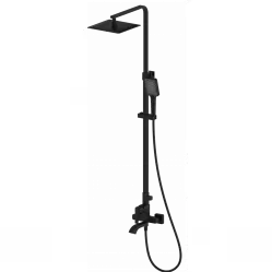 Душевая система Wonzon & Woghand Flex WW-88047072-MB 250 мм, со смесителем, черный матовый