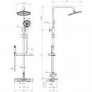 Душевая система Wonzon & Woghand Plate WW-C3017-A1-BG 230 мм, с термостатом, золотой матовый