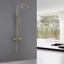 Душевая система Abber Thermostat AF8516G 220 мм, с термостатом, золотой матовый