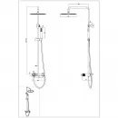Душевая система 300 мм Boheme Stick Touch 128-BG.2