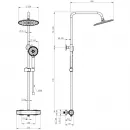 Душевая система Wonzon & Woghand Neo WW-B3035-A-CR 230 мм, с термостатом, хром