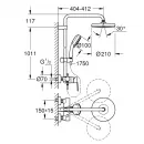 Душевая система 210 мм Grohe Tempesta Cosmopolitan System 26224001