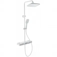 Душевая система Wonzon & Woghand Shelf WW-B3552-MW 300x200 мм, с термостатом, белый матовый