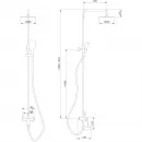 Душевая система Abber Weiss Insel AF8016NB 250 мм, со смесителем, черный матовый