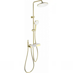 Душевая система Wonzon & Woghand Muse Forte WW-B3580-BG 255 мм, с термостатом, золотой матовый