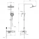 Душевая система Wonzon & Woghand Muse Forte WW-B3580-BG 255 мм, с термостатом, золотой матовый