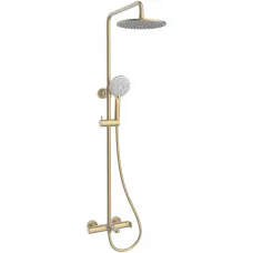 Душевая система Vincea Rondo VSFS-1R1BG 228 мм, со смесителем, золотой матовый