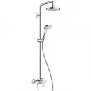 Душевая система с однорычажным смесителем Hansgrohe Croma Select S 180 2jet Showerpipe, 27255400