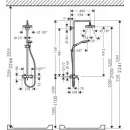 Душевая система с однорычажным смесителем Hansgrohe Croma Select S 180 2jet Showerpipe, 27255400