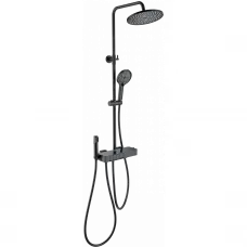 Душевая система Wonzon & Woghand Muse Forte WW-B3580-MB 255 мм, с термостатом, черный матовый