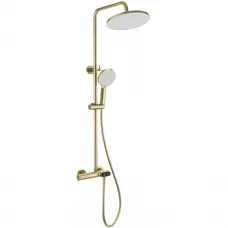 Душевая система Wonzon & Woghand Muse Corno WW-B2091-A-BG 255 мм, с термостатом, золотой матовый