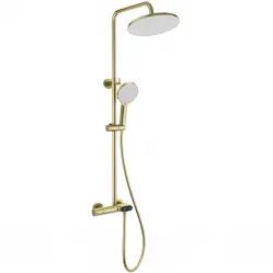 Душевая система Wonzon & Woghand Muse Corno WW-B2091-A-BG 255 мм, с термостатом, золотой матовый