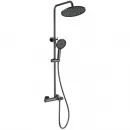 Душевая система Wonzon & Woghand Muse Corno WW-B2091-A-BGG 255 мм, с термостатом, темный графит матовый