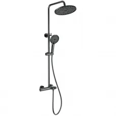 Душевая система Wonzon & Woghand Muse Corno WW-B2091-A-BGG 255 мм, с термостатом, темный графит матовый