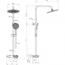 Душевая система Wonzon & Woghand Muse Corno WW-B2091-A-CR 255 мм, с термостатом, хром