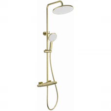 Душевая система Wonzon & Woghand Neo WW-B3045-A-BG 255 мм, с термостатом, золотой матовый