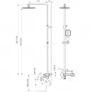 Душевая система Wonzon & Woghand Triumph WW-563601-CR со смесителем, хром