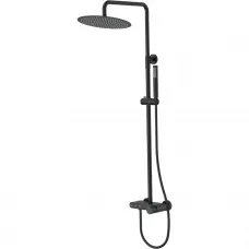 Душевая система Boheme Stick Spirale 128-BB.4 300 мм, со смесителем, черный матовый