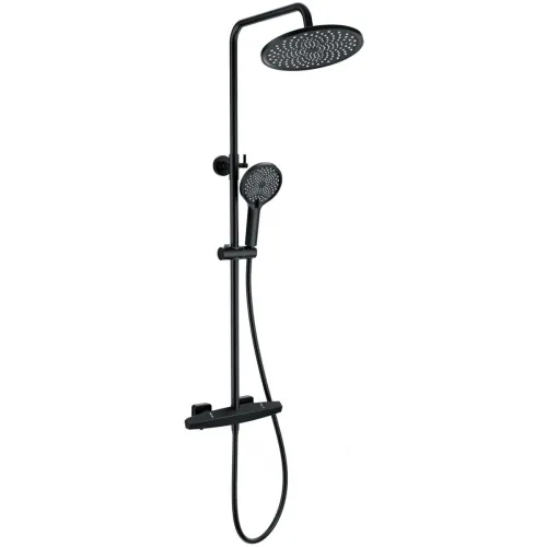 Душевая система Wonzon & Woghand Neo WW-B3045-A-MB 255 мм, с термостатом, черный матовый