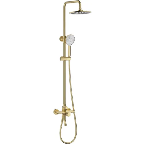 Душевая система Wonzon & Woghand Click WW-N3S962-BG 224 мм, со смесителем, золотой матовый