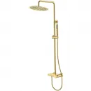 Душевая система Boheme Stick Linea 128-GG.3 300 мм, со смесителем, золотой