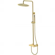 Душевая система Boheme Stick Linea 128-GG.3 300 мм, со смесителем, золотой
